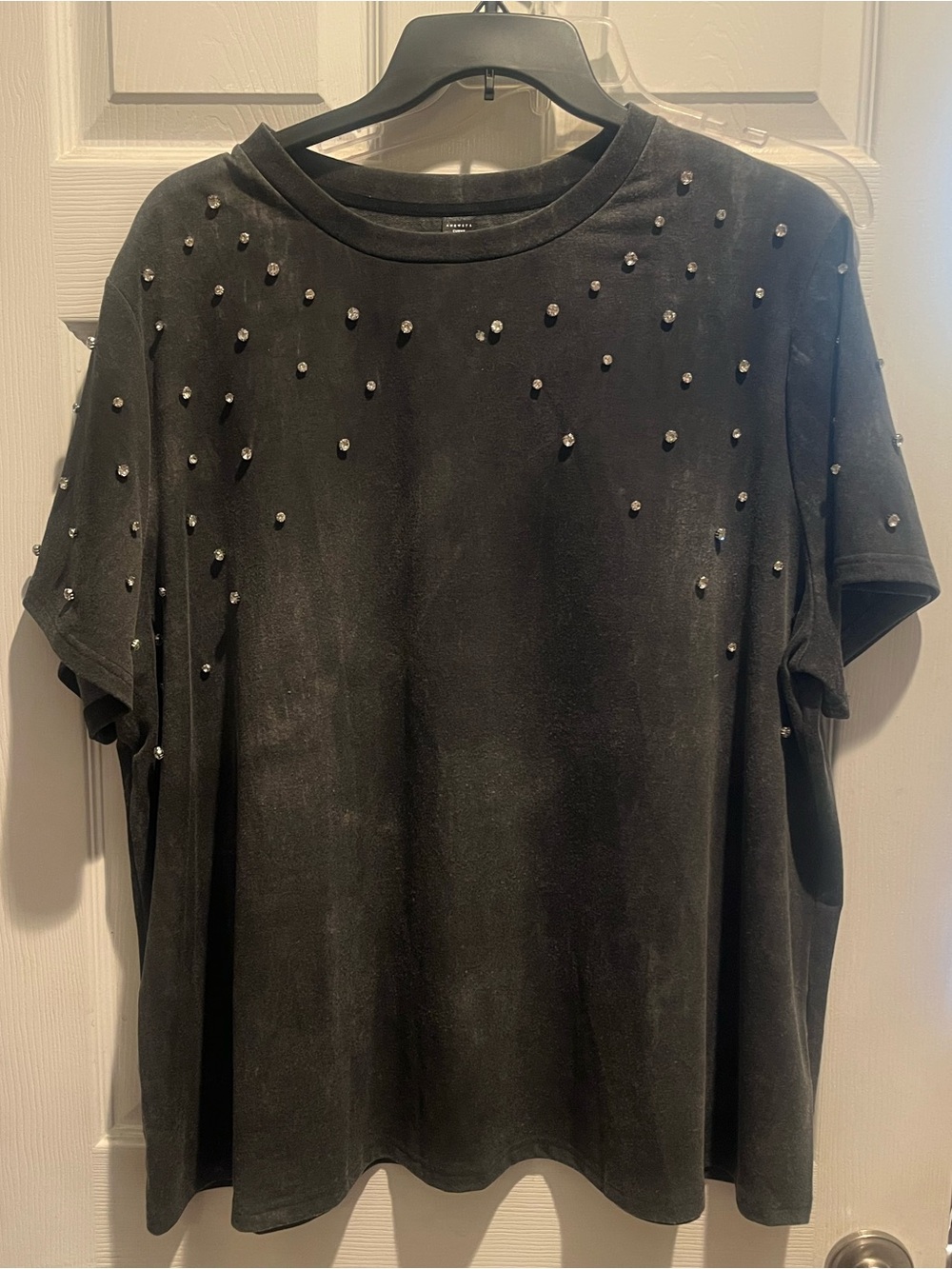 Studded Black Short-Sleeve Tee